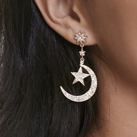 Pendientes Luna Y Estrellas