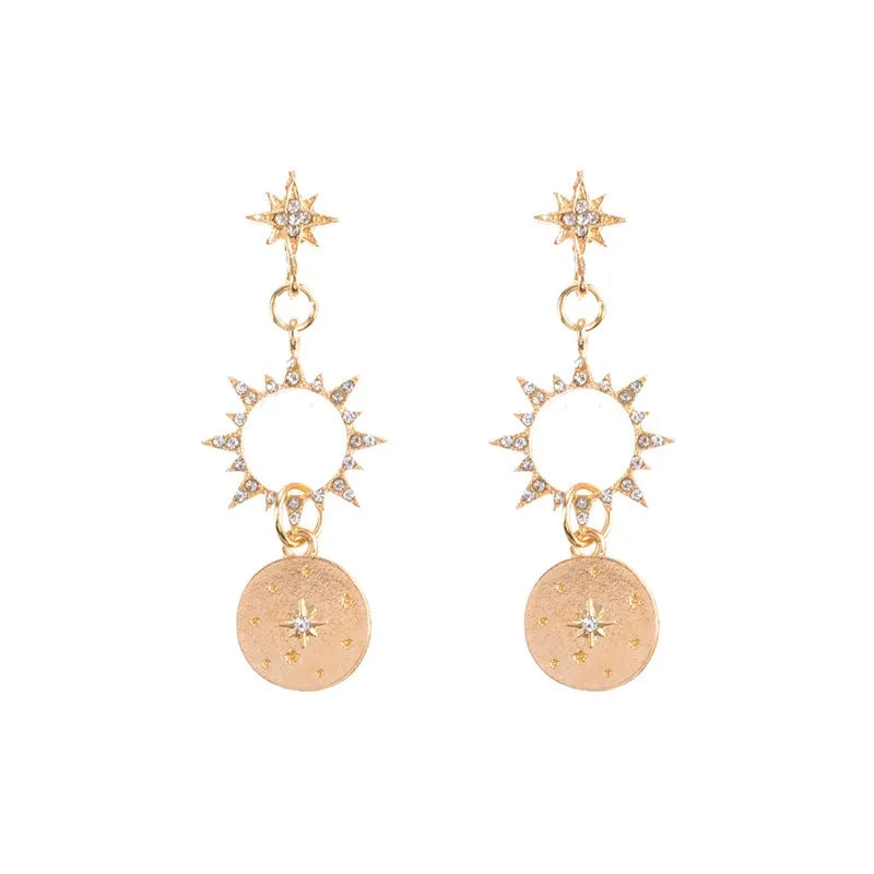 Pendientes Cristal Sol Mujer