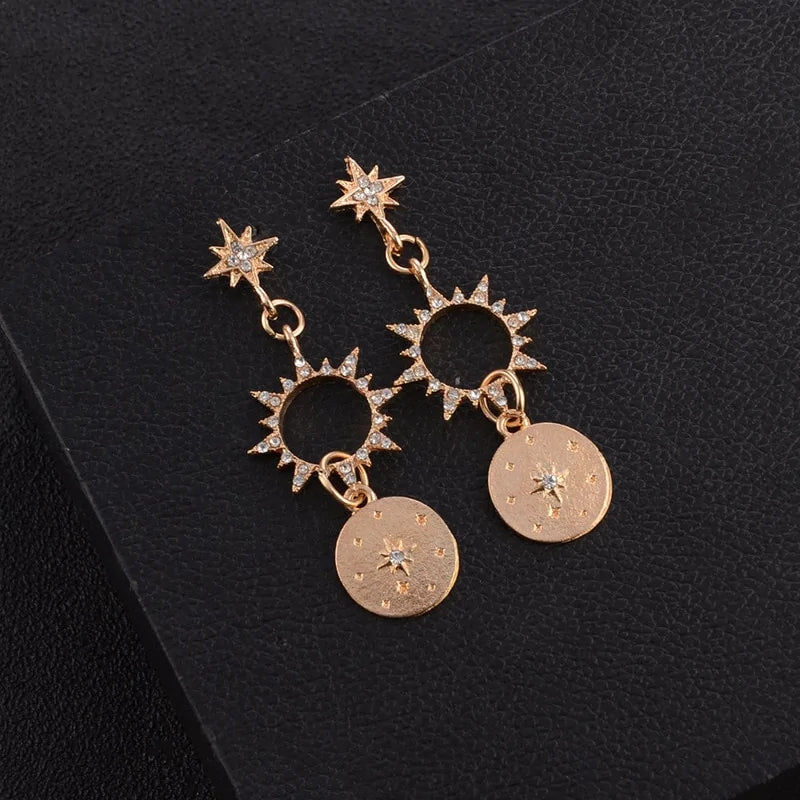 Pendientes Cristal Sol Mujer