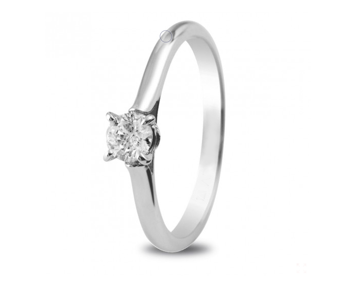 Anillo de compromiso con 1 diamante 0.30ct