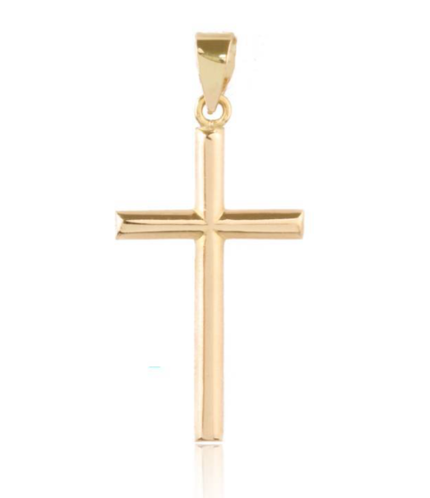 Colgante "CRUZ" Lisa ORO 18K