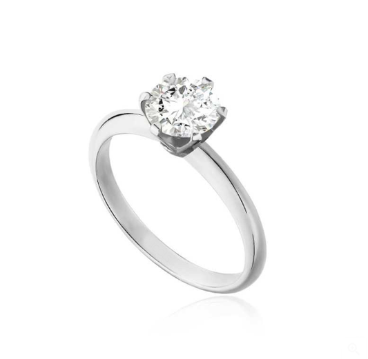 Anillo Compromiso Charlotte Oro Blanco (18Kt) Con Diamante 1.00Ct